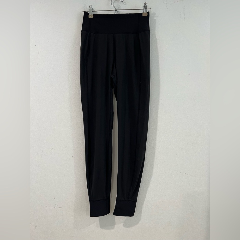 lululemon women's black joggers, breathable micromesh fabric, 4 - Picture 1 of 11